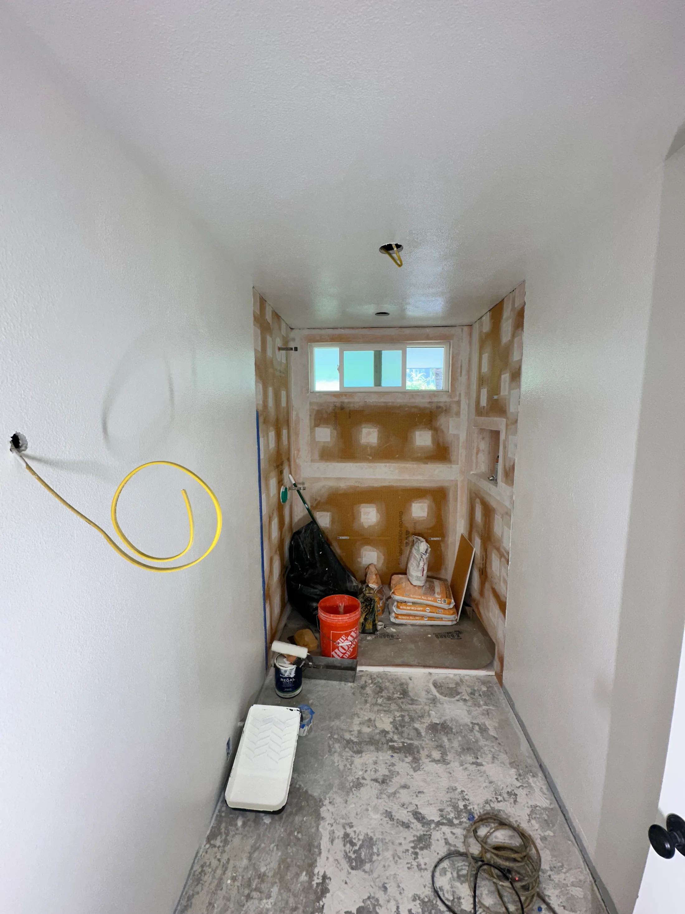 Walk-In Master Shower — before